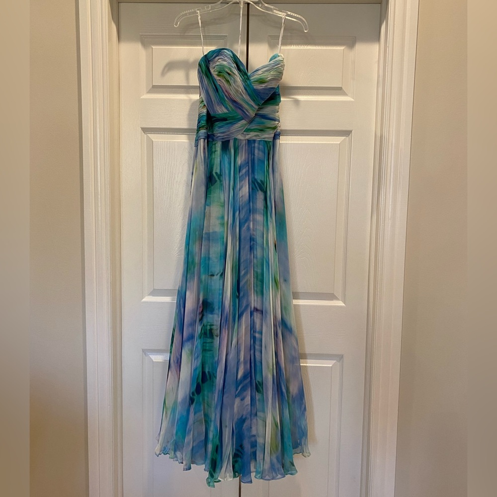 Sherry Hill Strapless Prom Dress Multi